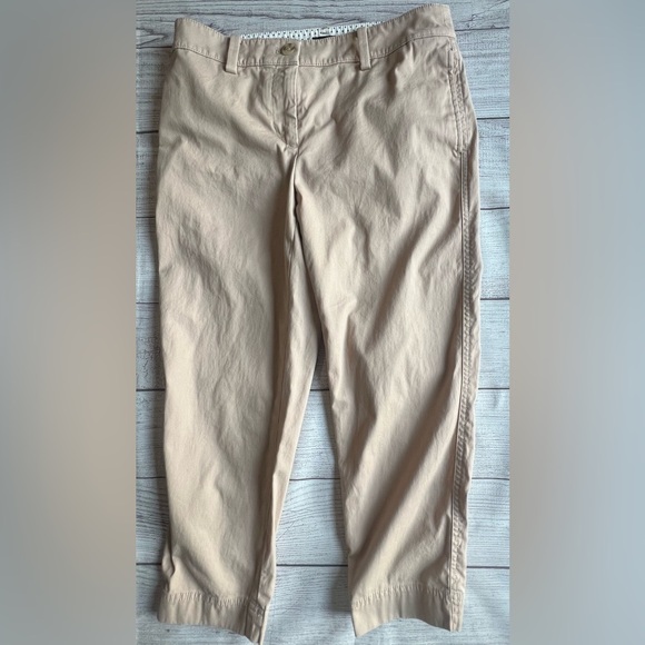 Talbots Perfect Crop Pants 2P Beige Khaki Women’s Capris - Picture 1 of 7